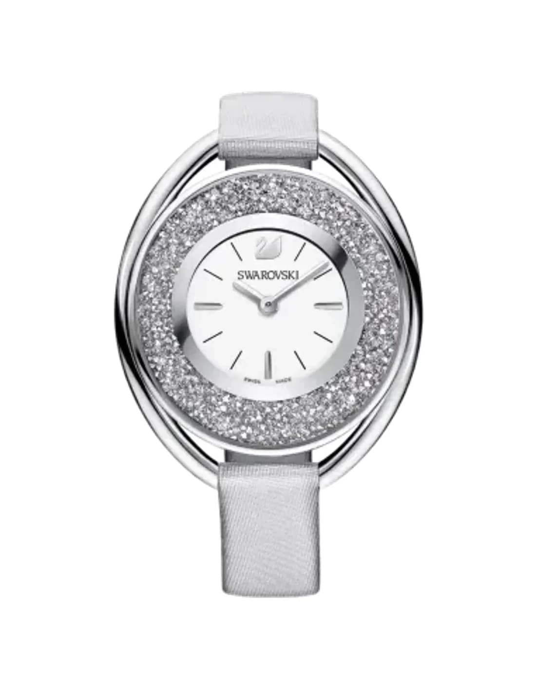Swarovski 5263907 Crystalline Leather Grey and Crystal Women's Watch