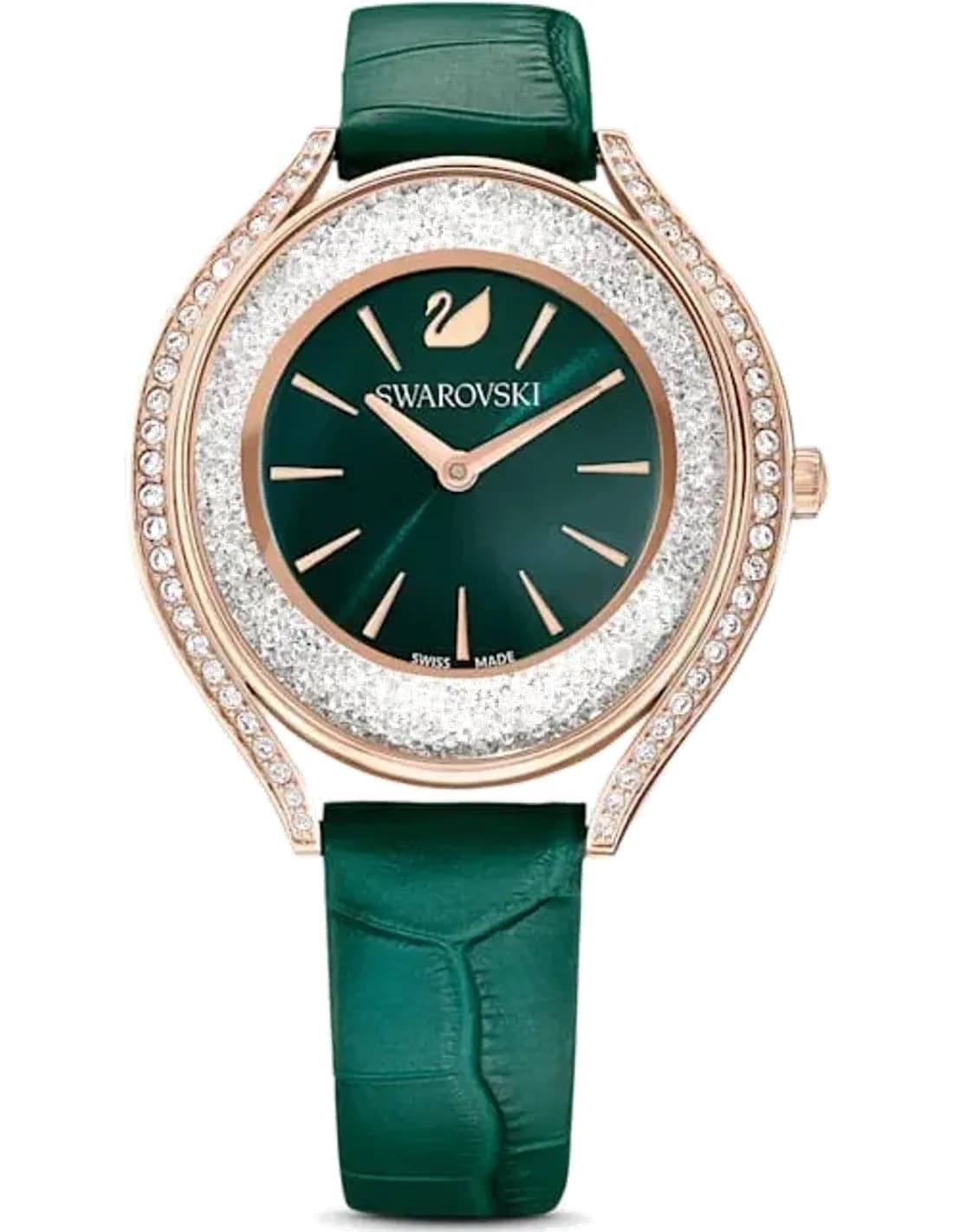 Montre Swarovski 5644078 femme cadran vert bracelet cuir