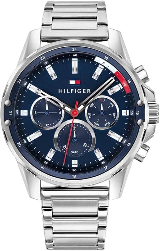 Montre Tommy Hilfiger 1791788 Mason chronographe acier cadran bleu homme