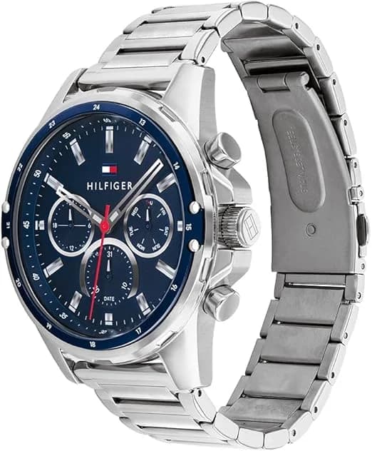 Montre Tommy Hilfiger Mason 1791788 profil bracelet acier argenté 45mm