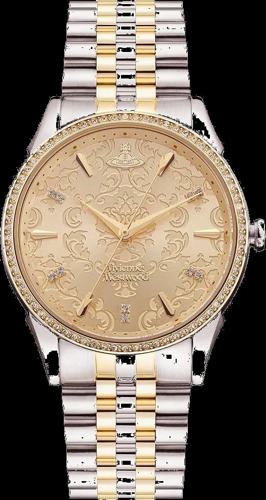 Montre Vivienne Westwood VV208CPSG cadran doré bracelet bicolore acier