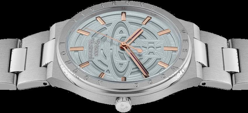 Montre Vivienne Westwood VV257LBLSL femme détail bracelet acier inoxydable