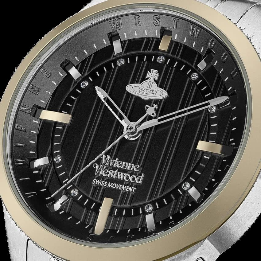 Vivienne Westwood 腕時計 クォーツ Vivienne Westwood VV262BKSG 38mm Black Dial Watch | Montres Outlet