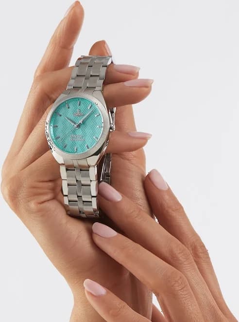 Montre Vivienne Westwood VV281TQSL femme détail bracelet acier inoxydable