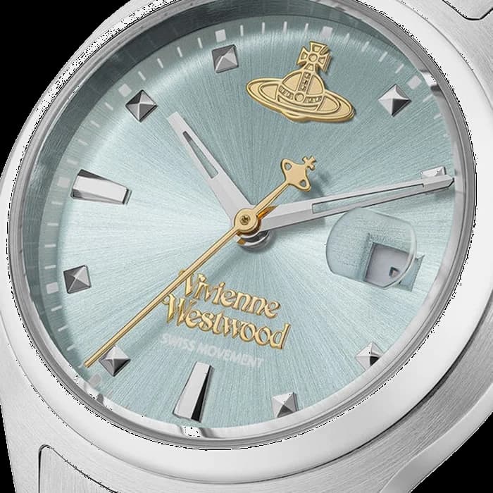 Montre Vivienne Westwood VV311LBLSL femme détail cadran bleu