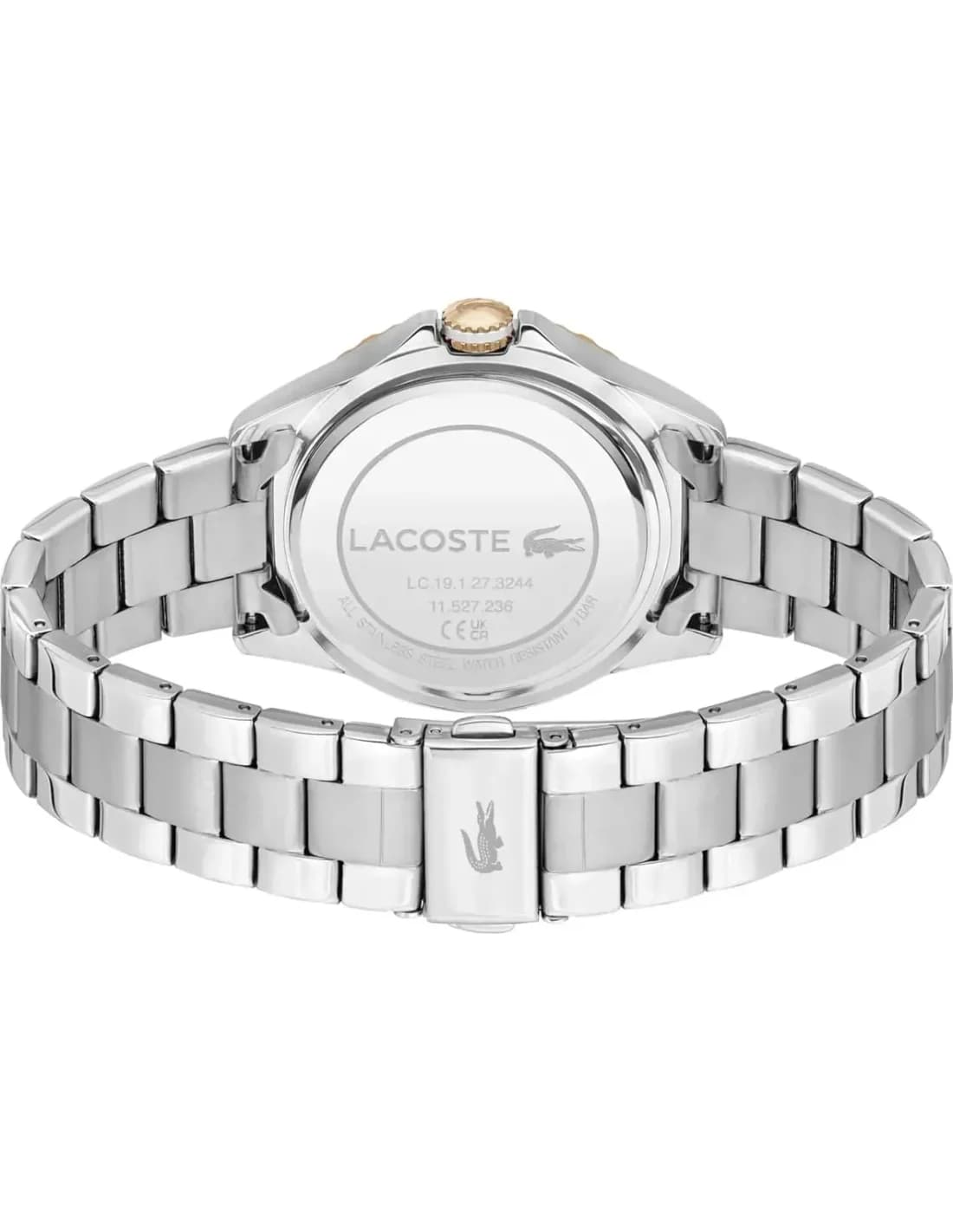 Montre Femme Lacoste Santorini 2001370 cadran blanc bracelet acier vue 3