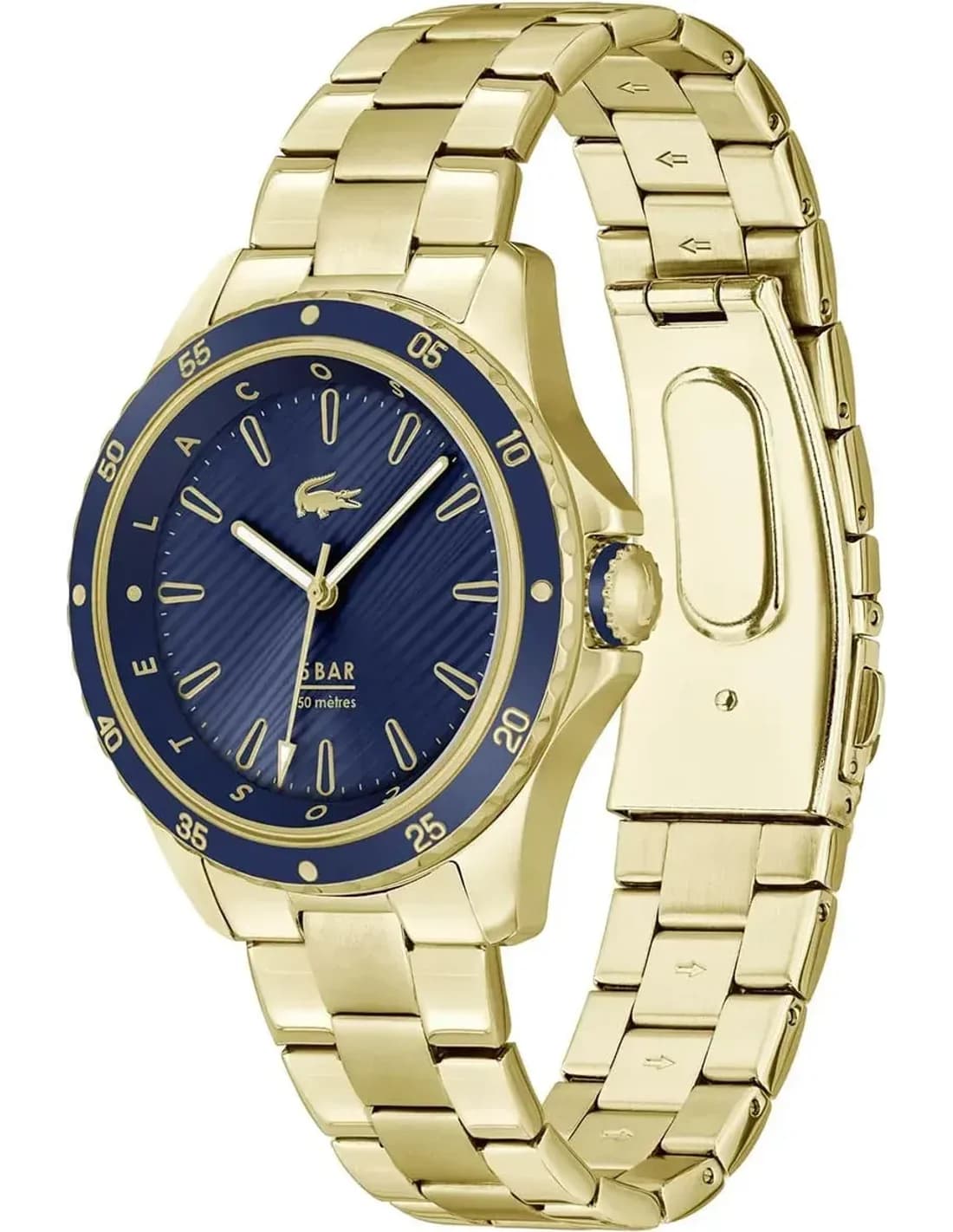 Montre Femme Lacoste Santorini 2001371 cadran bleu bracelet acier vue 2
