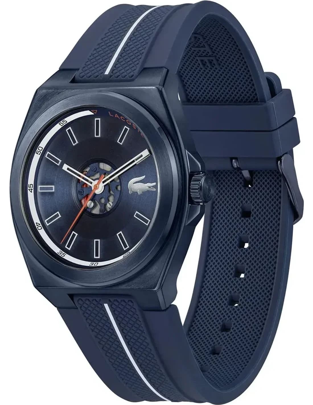 Montre Homme Lacoste Reno 2011334 cadran bleu bracelet silicone vue 2