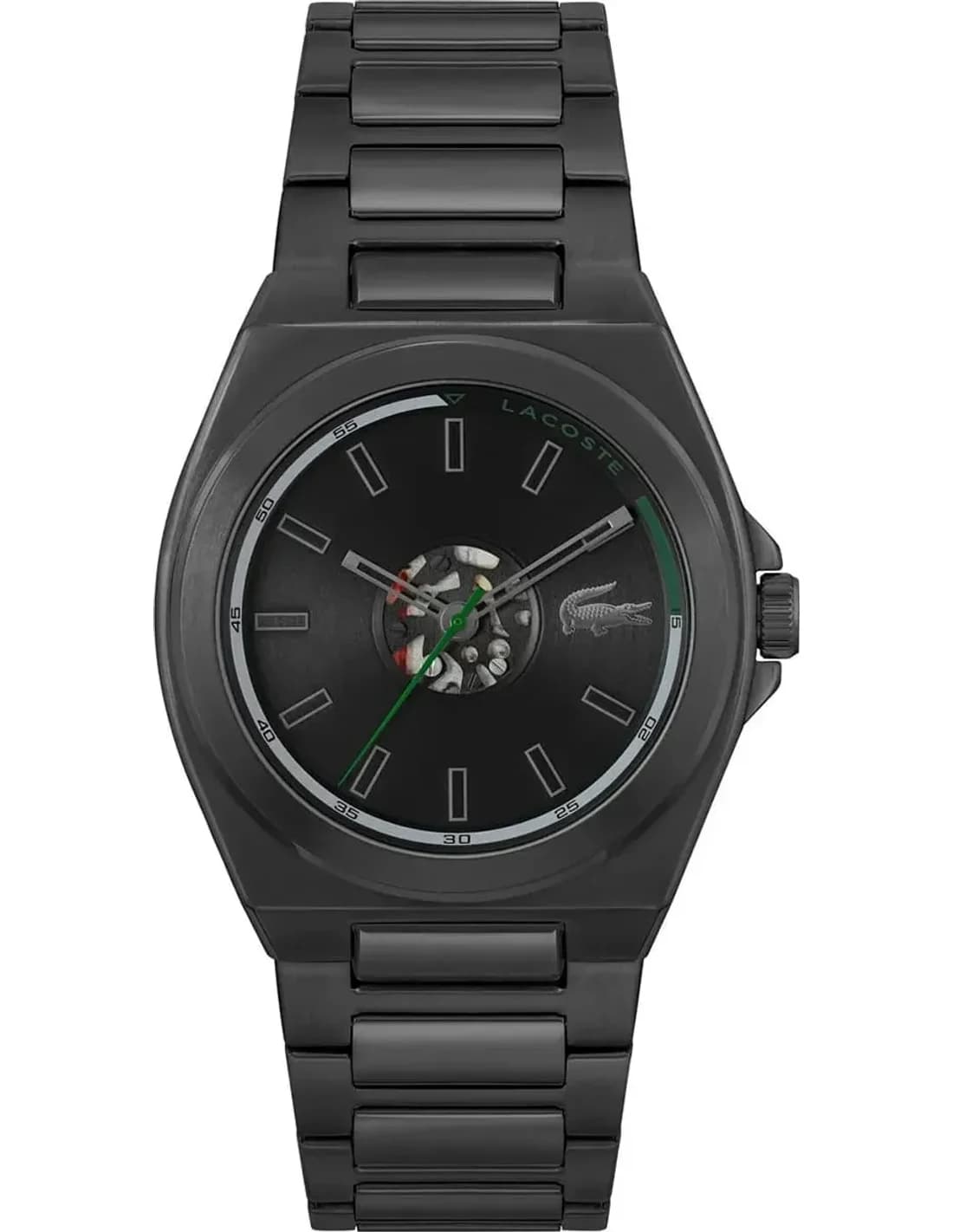 Montre Homme Lacoste Reno 2011336 cadran noir bracelet acier