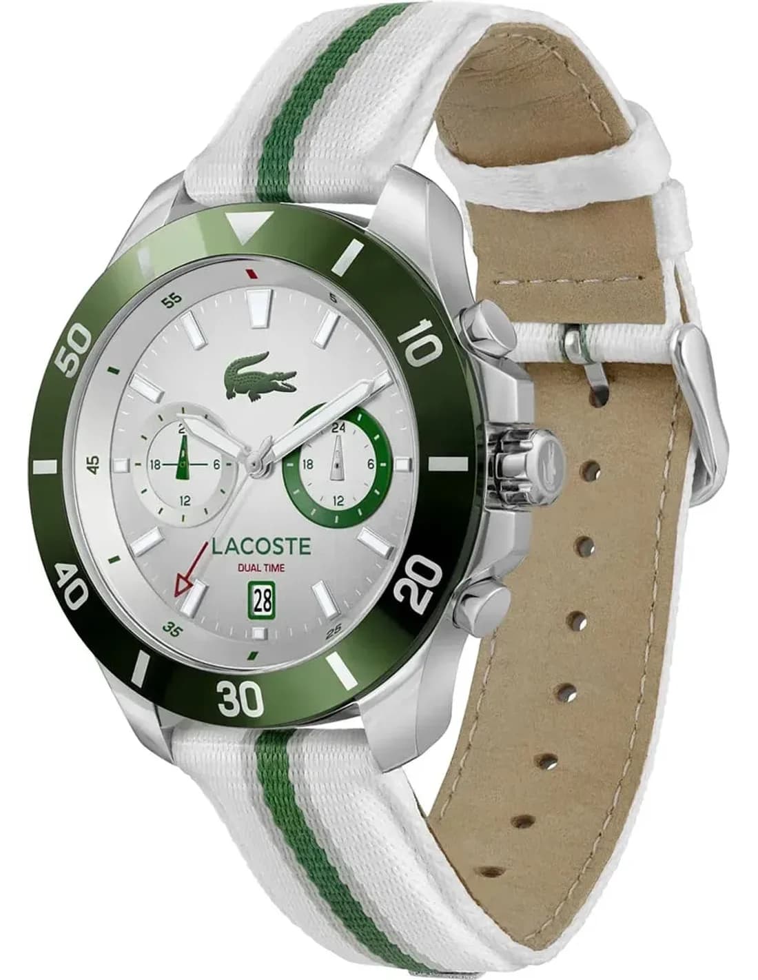 Montre Homme Lacoste Toronga 2011340 cadran argenté bracelet tissu vue 2