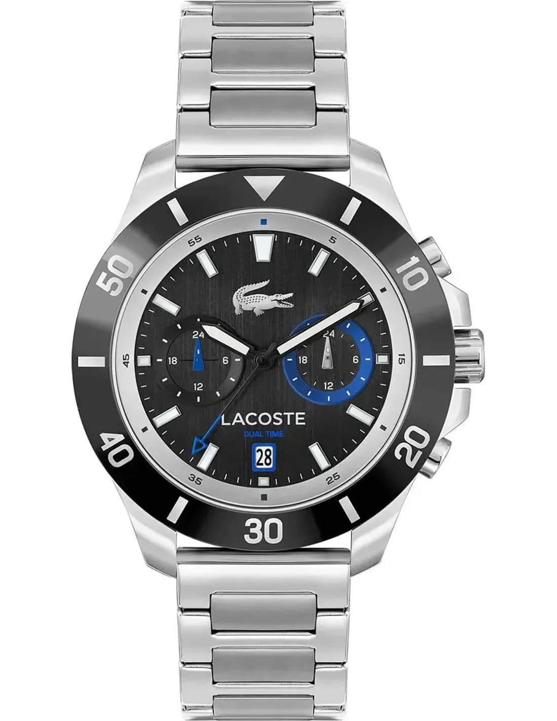 Montre Homme Lacoste Toronga 2011342 cadran noir bracelet acier