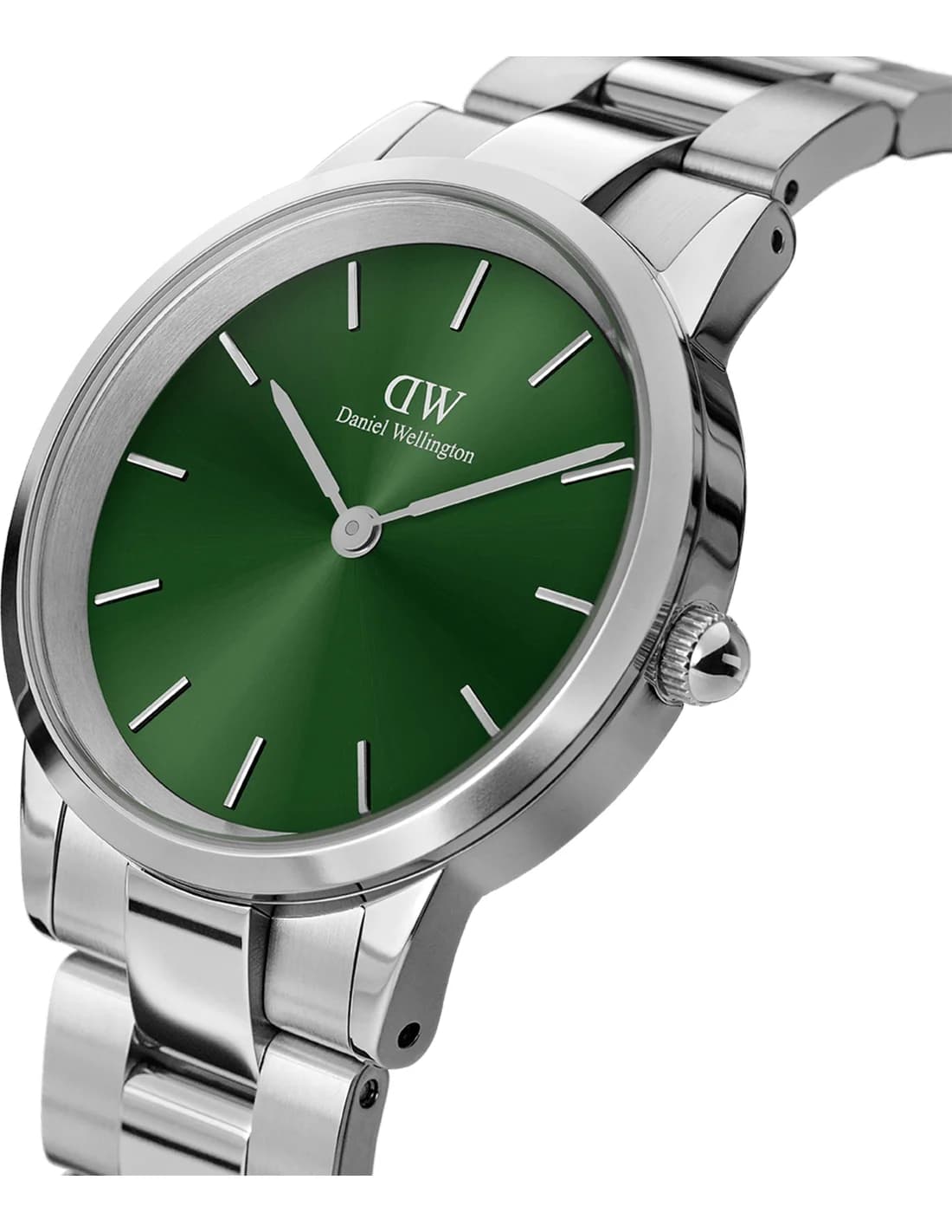 Montre Homme Daniel Wellington Iconic Link DW00100427 cadran vert 40mm bracelet acier vue 2