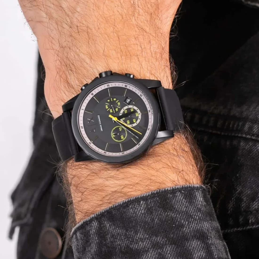 Montre Armani Exchange AX1343 homme verso boîtier noir