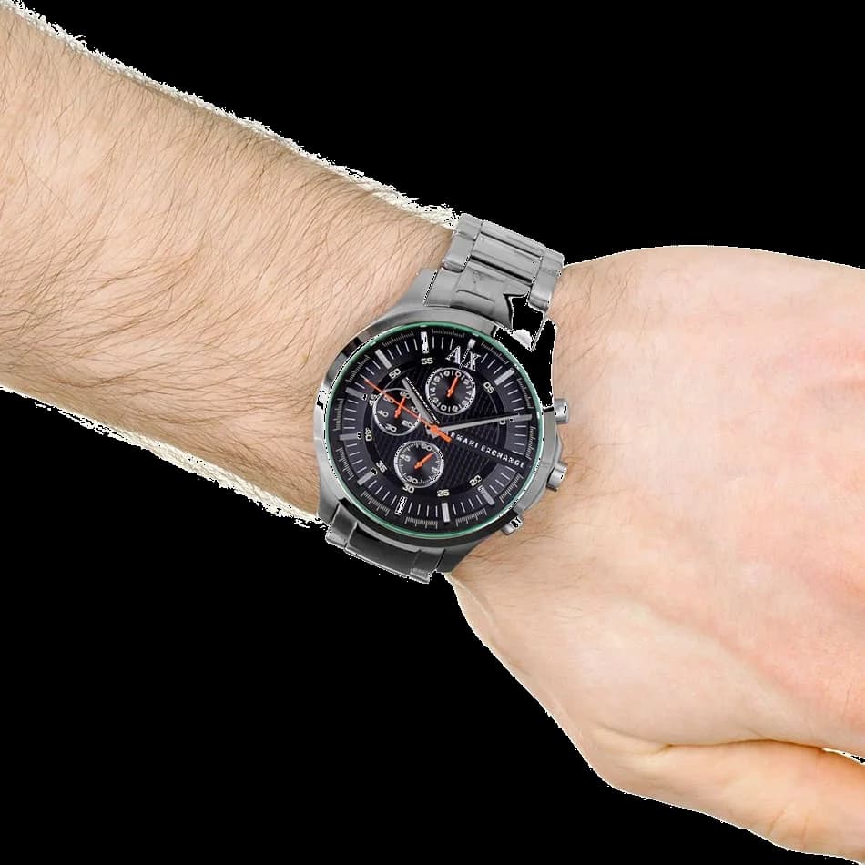 Montre Armani Exchange AX2163 homme verso boîtier argent