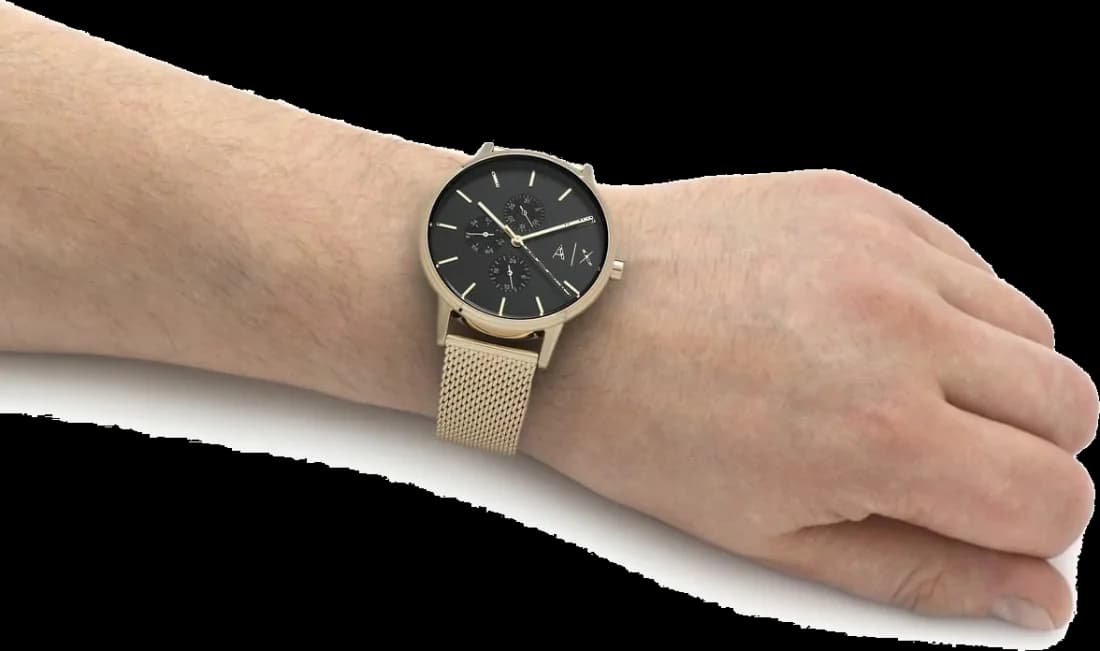 Montre Armani Exchange AX2715 homme verso boîtier or