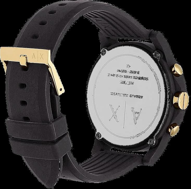 Montre Armani Exchange AX7105 homme verso boîtier noir