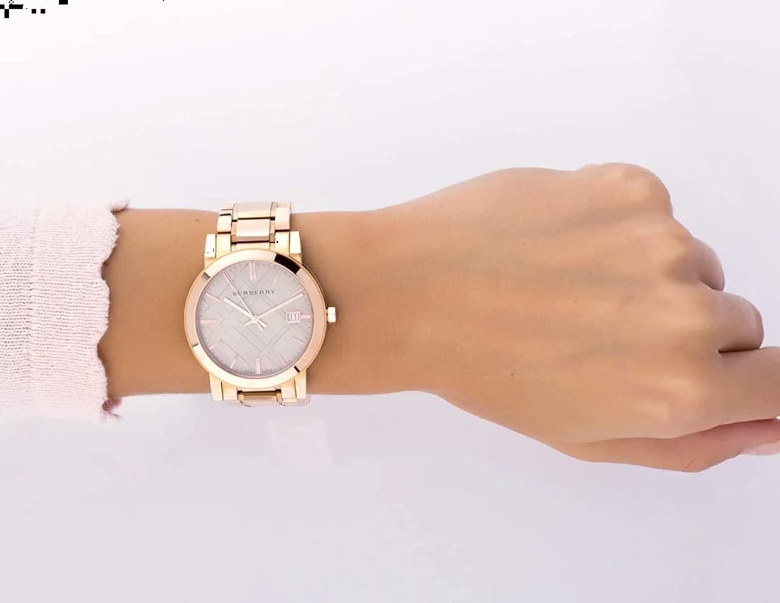 Montre Burberry BU9034 femme verso boîtier or rose