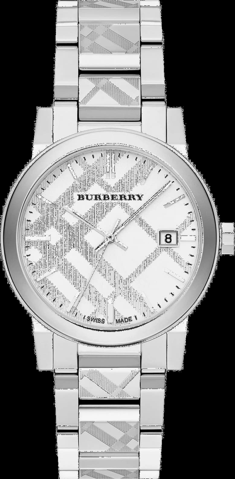 Montre Femme Burberry BU9037 Acier Argenté Motif Check