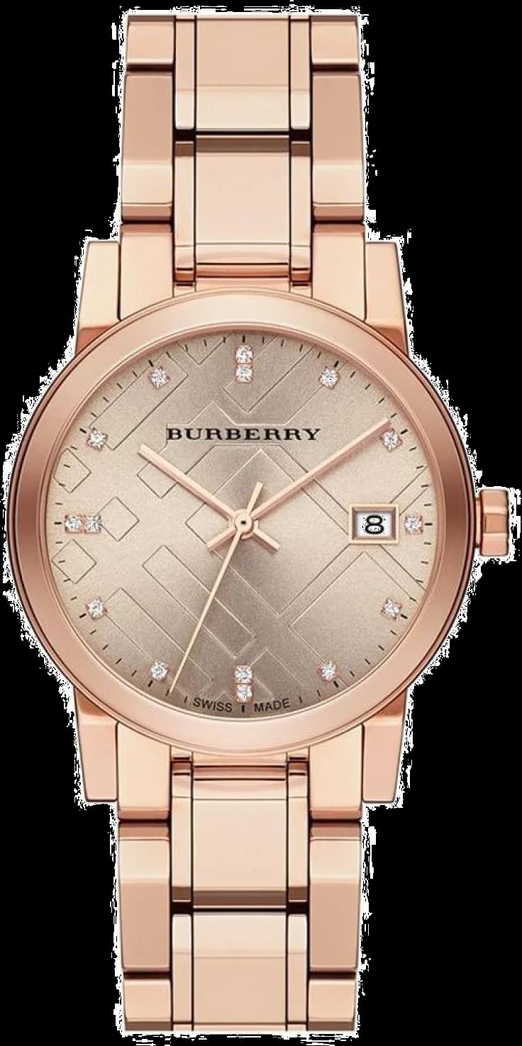 Montre Burberry BU9126 femme cadran or rose bracelet acier inoxydable