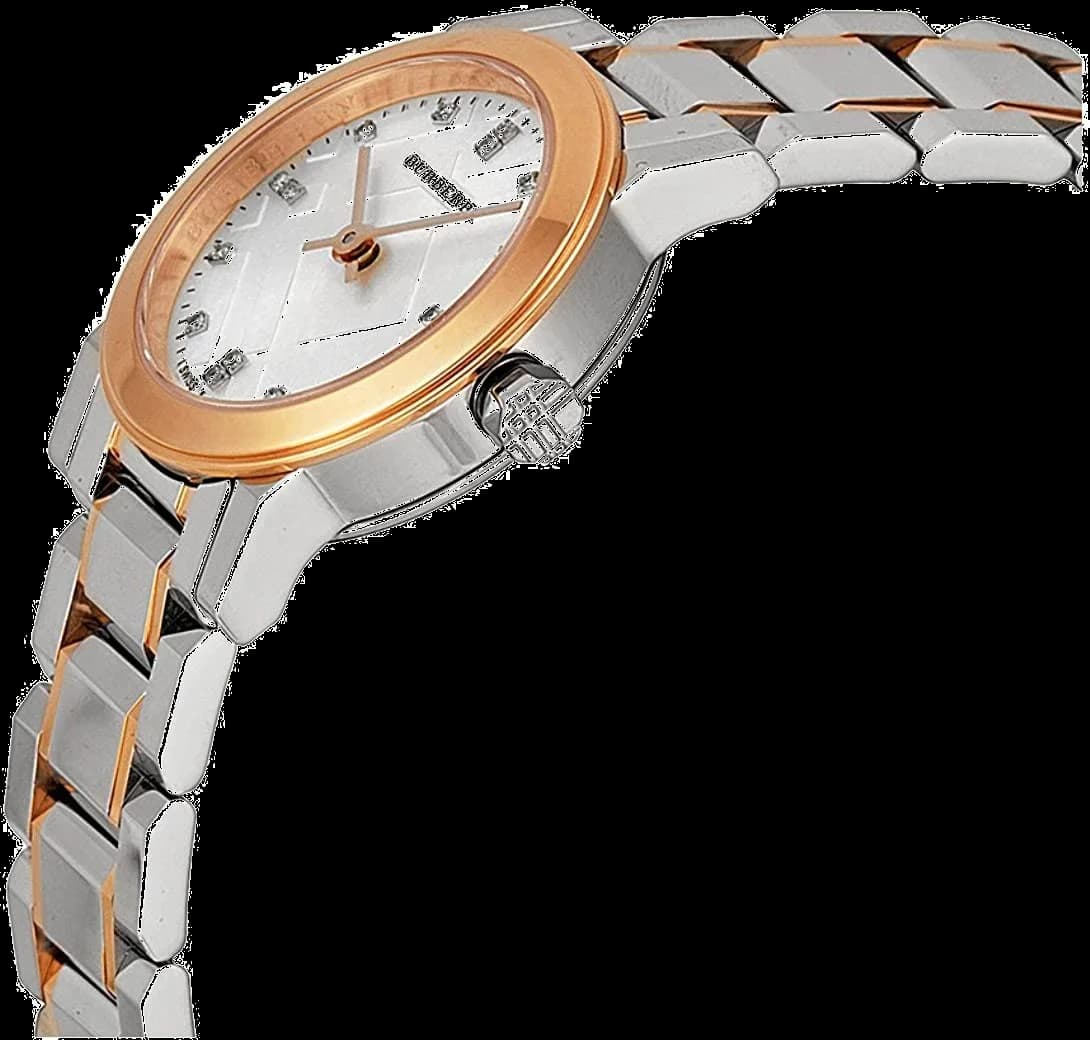 Montre Burberry BU9214 femme détail cadran argent