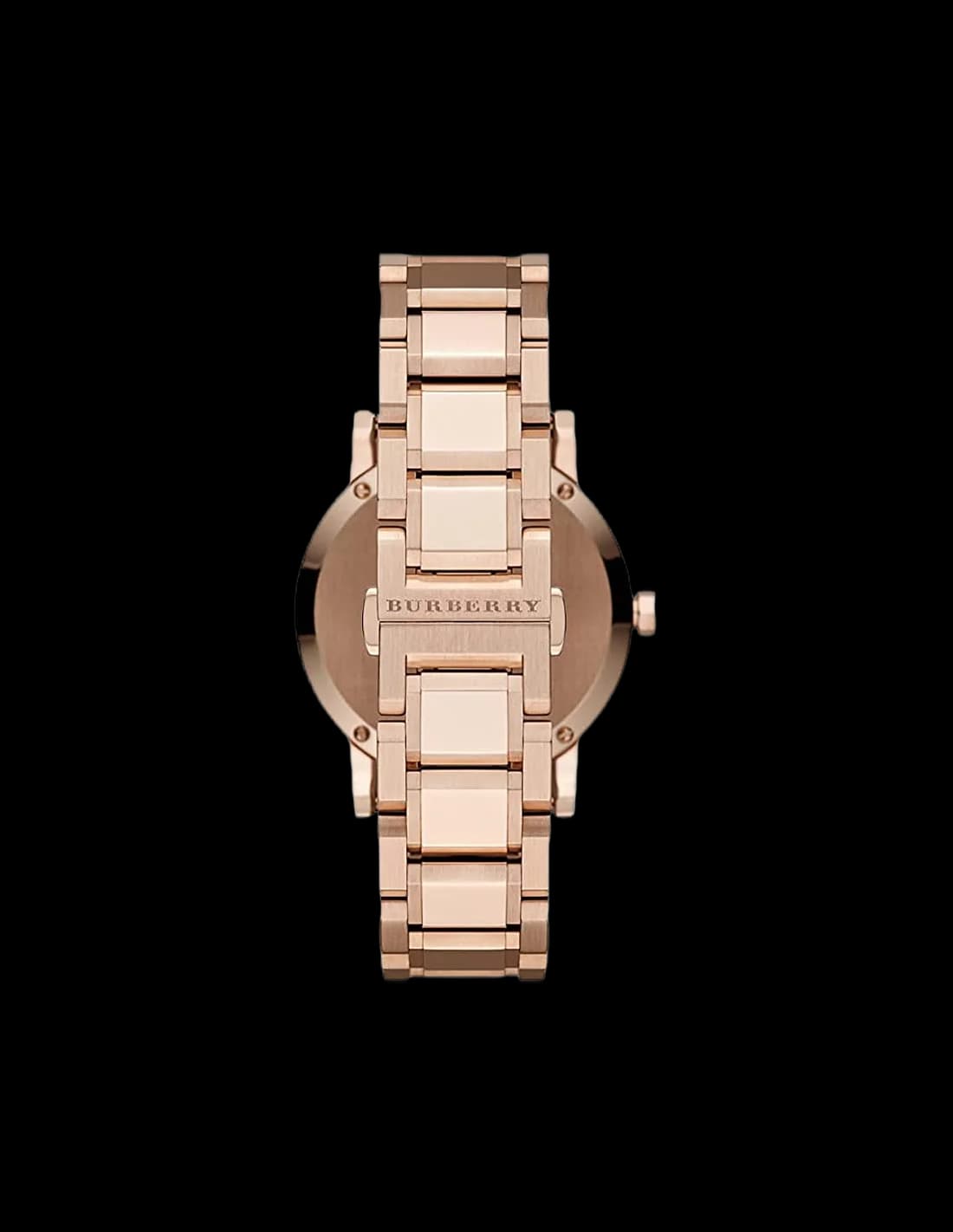 Montre Burberry BU9353 boîtier acier inoxydable rose verso étanchéité 50m