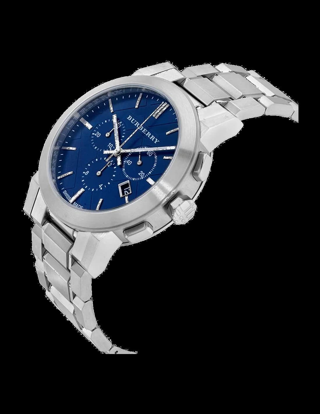 Détails du bracelet cuir et fermoir de la Burberry BU9363