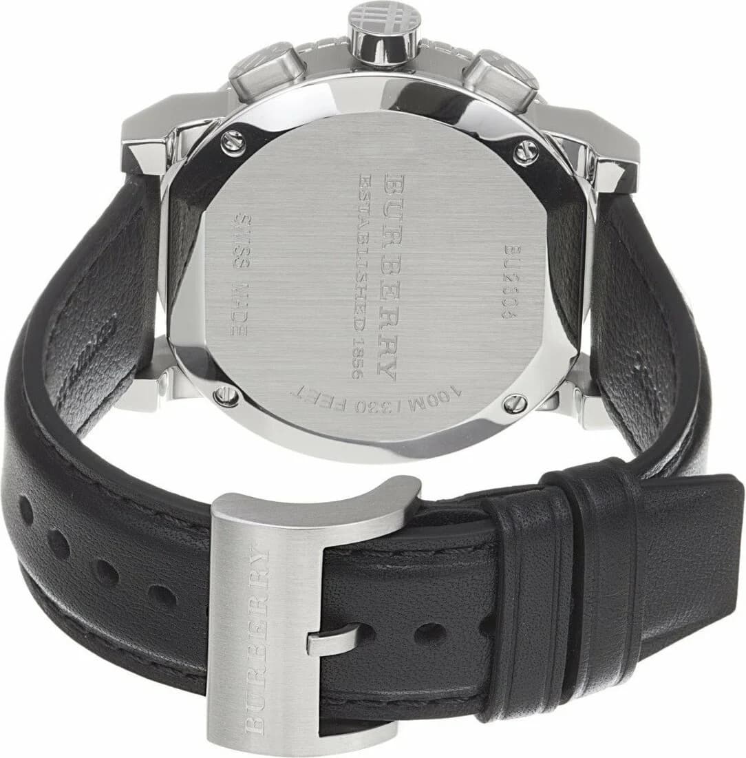 Montre Burberry BU9382 homme détail cadran noir