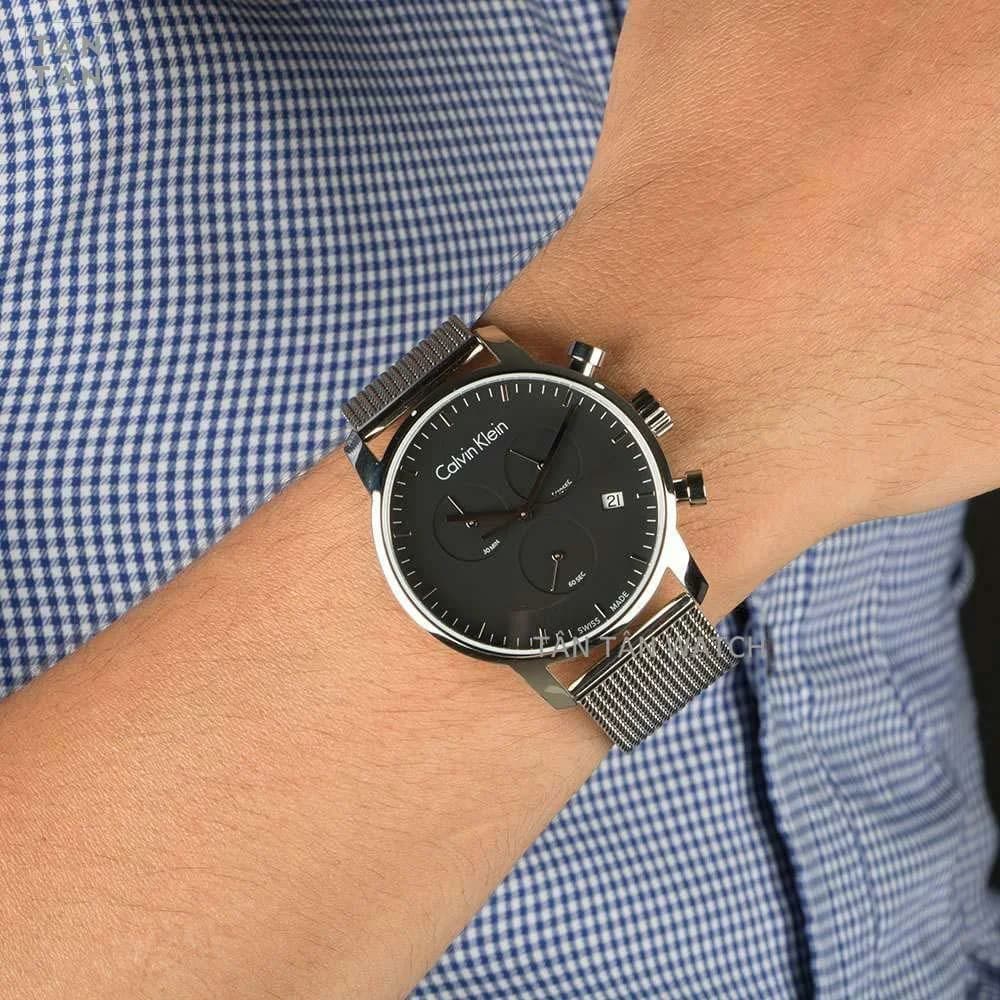 Montre Calvin Klein K2G27121 homme détail cadran noir