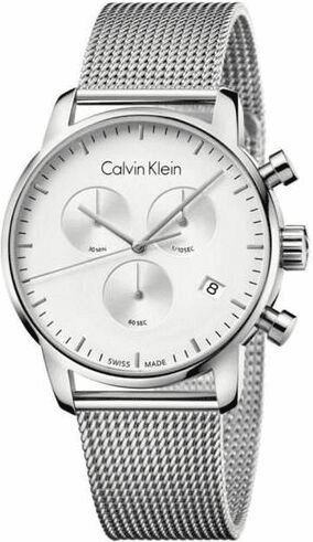 Montre Calvin Klein K2G27126 à Chronographe et Bracelet en Maille Milanaise