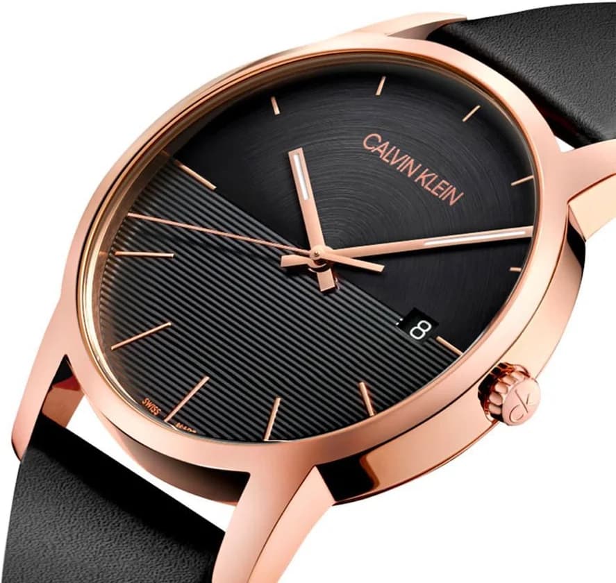 Montre Calvin Klein K2G2G6CZ homme verso boîtier or rose