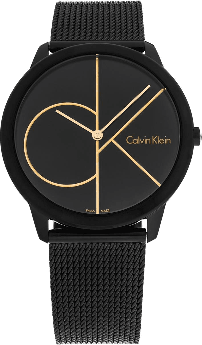 Montre Calvin Klein K3M214X1 en Acier Noir et Maille Milanaise 40mm