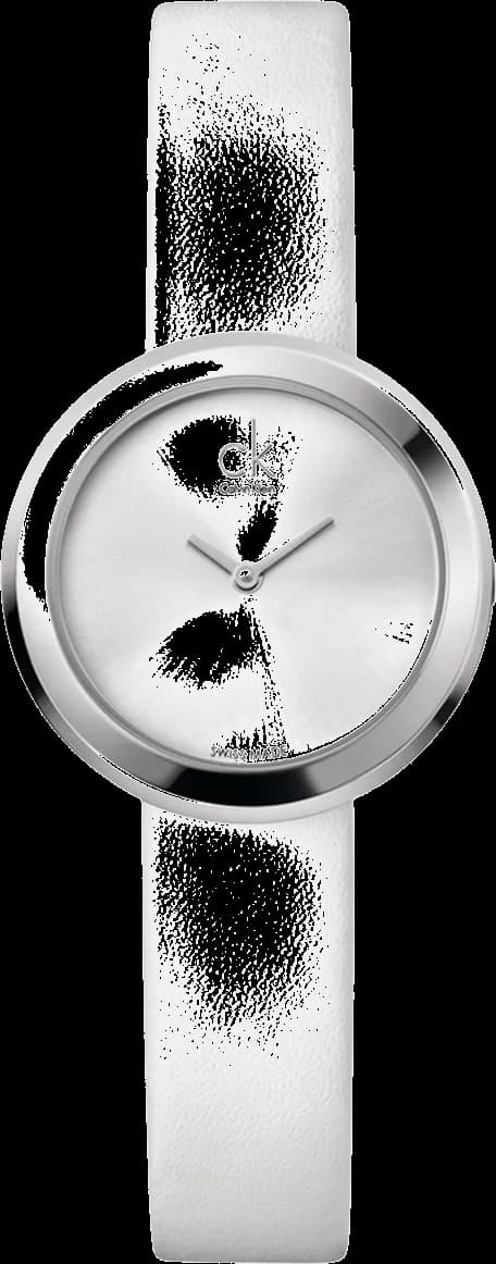 Montre Calvin Klein K3N231L6 femme cadran argent bracelet cuir