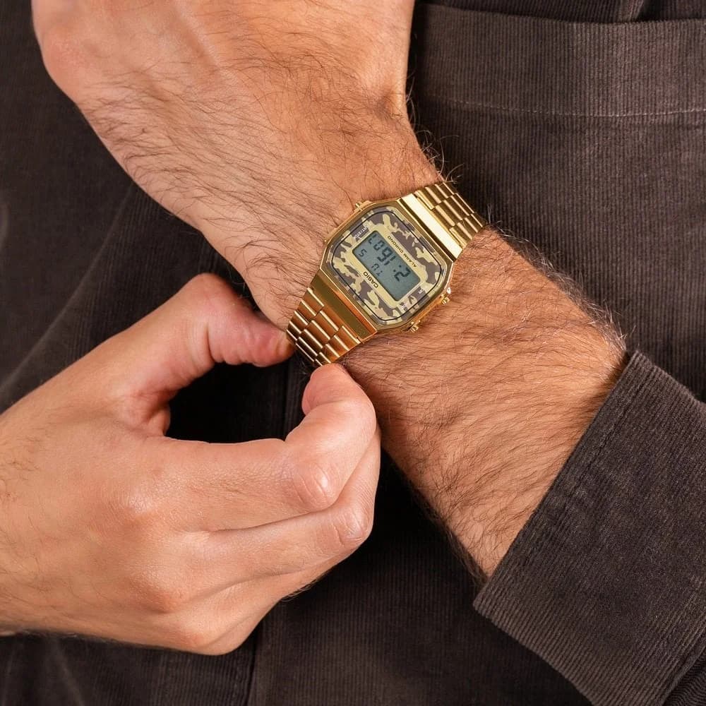 Montre Casio A168WEGC-5EF unisexe verso boîtier or