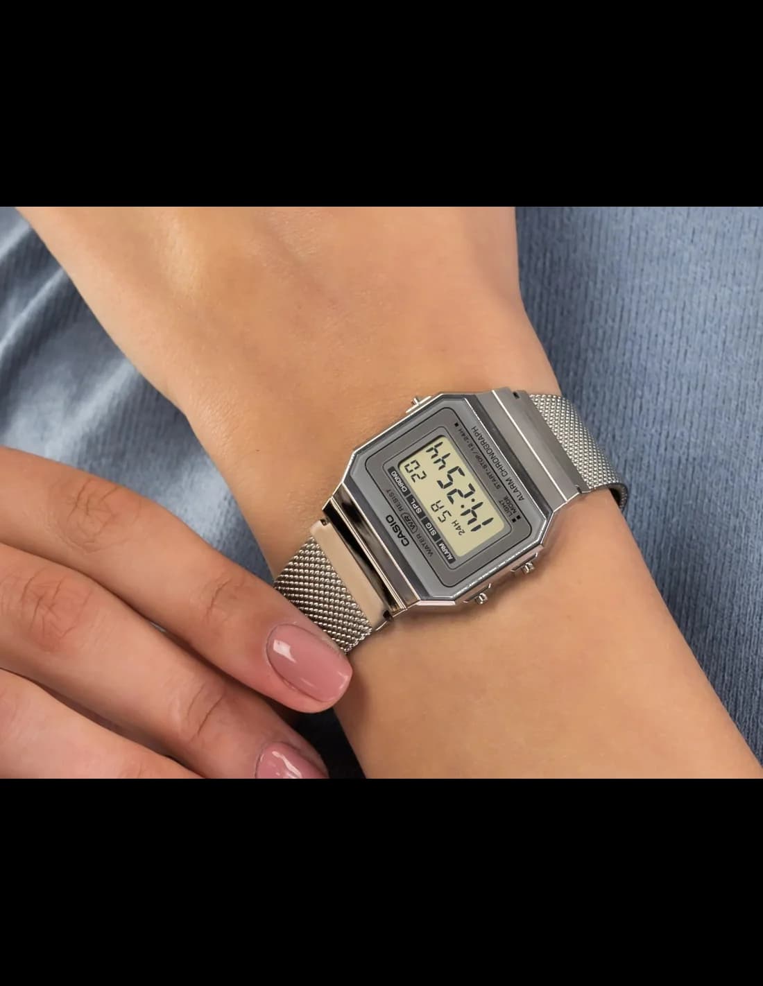Montre Casio A700WEM-7AEF unisexe verso boîtier