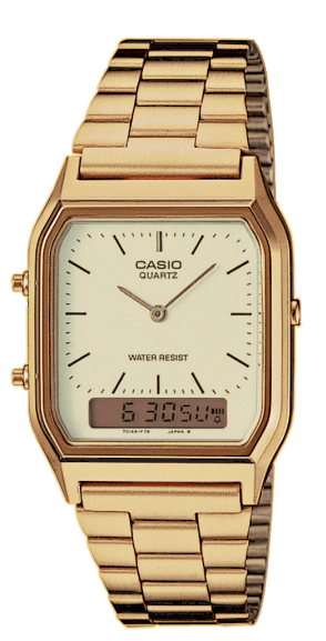 Montre Casio AQ-230GA-9DMQYES Acier Doré Double Affichage
