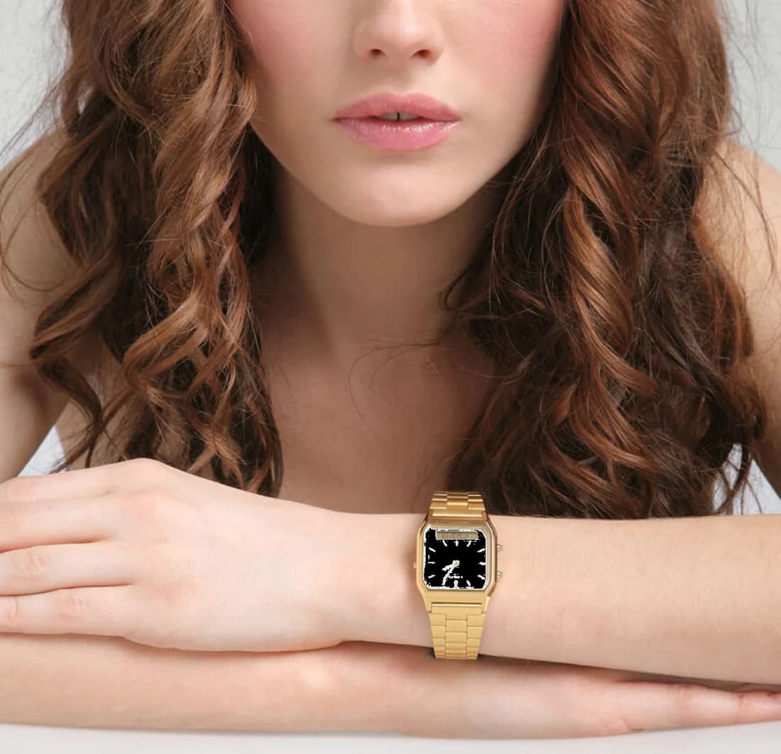 Montre Casio AQ-230GA-9DMQYES unisexe verso boîtier argent