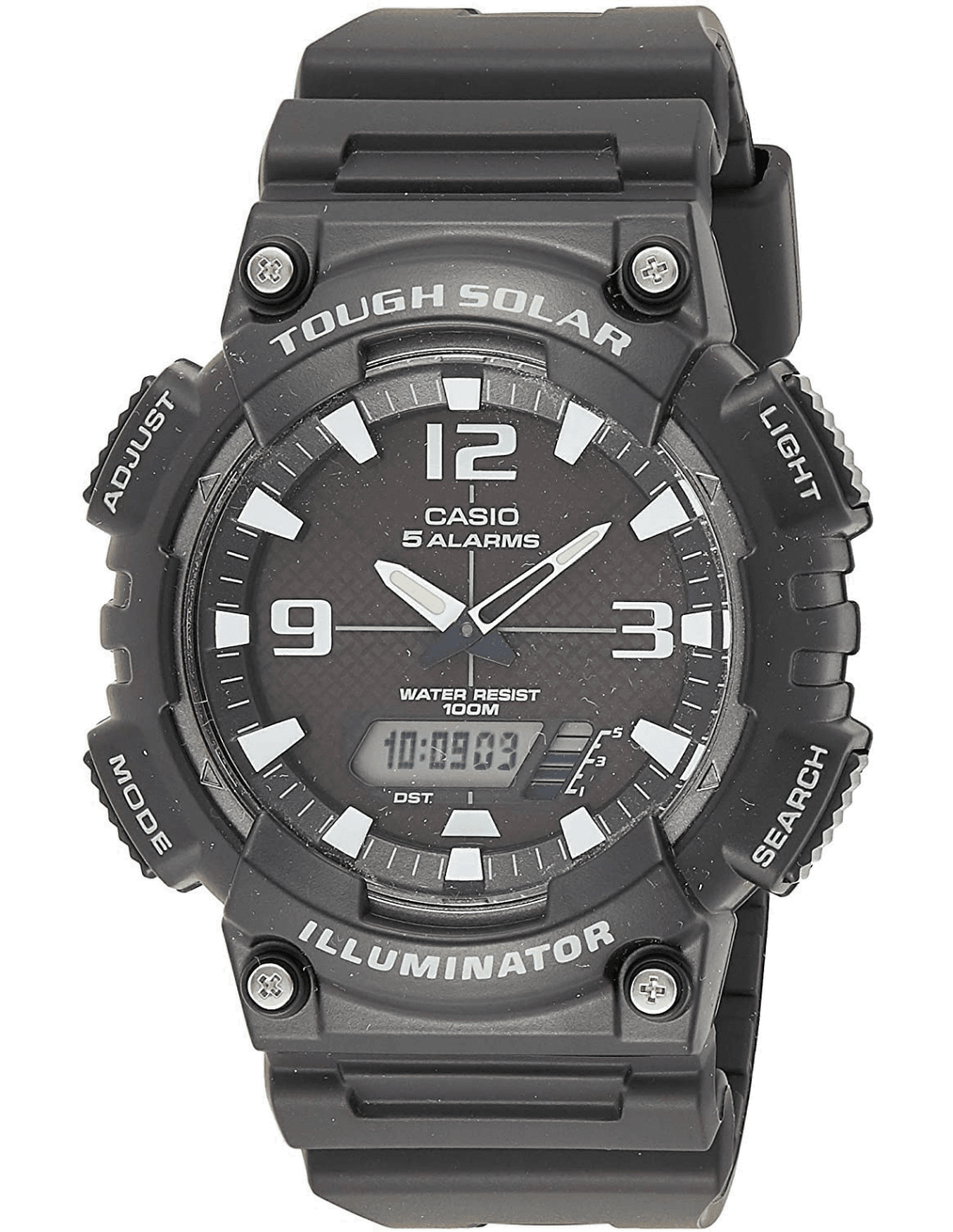 Montre Homme Casio Sport AQ-S810W-1A4VEF Noir à Affichage Mixte et Énergie Solaire