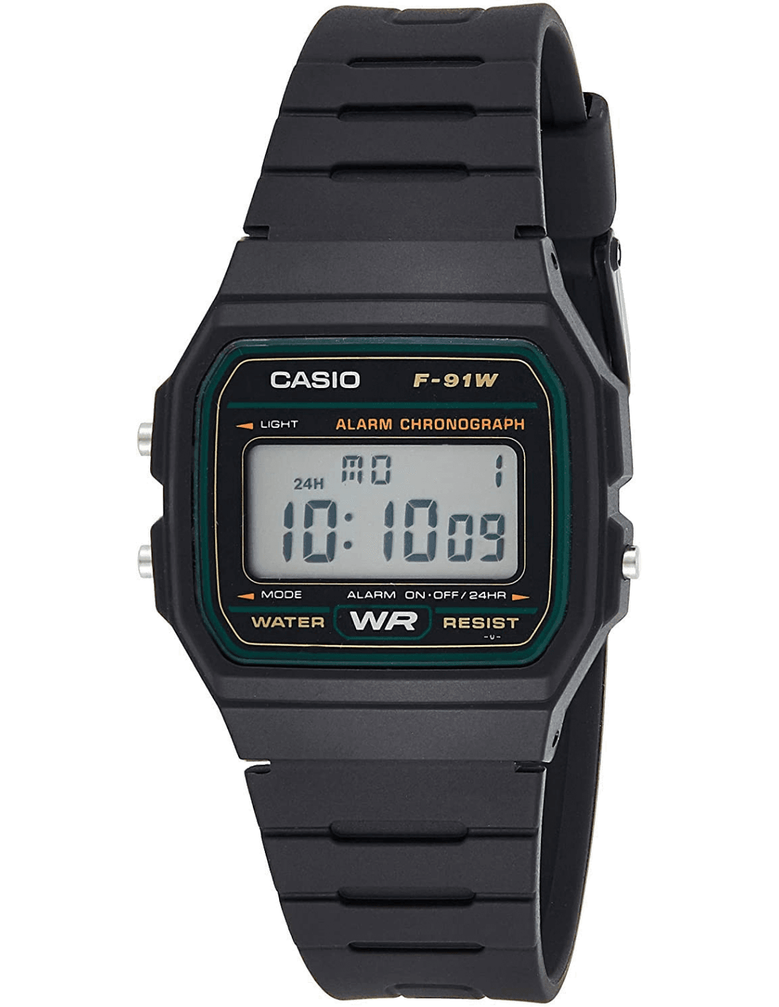 Montre Casio F-91W-3SDG à Affichage Digital et Bracelet en Silicone Noir