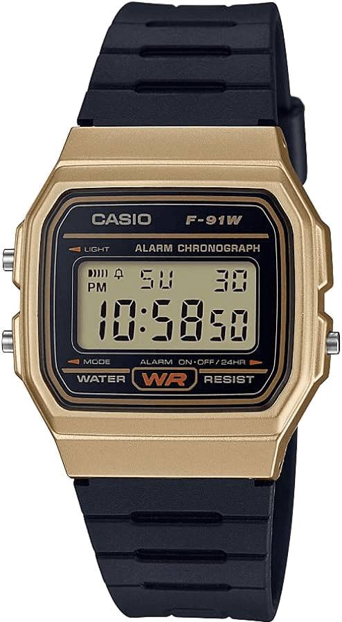 Montre Casio Collection Vintage F-91WM-9AEF bracelet en résine noir