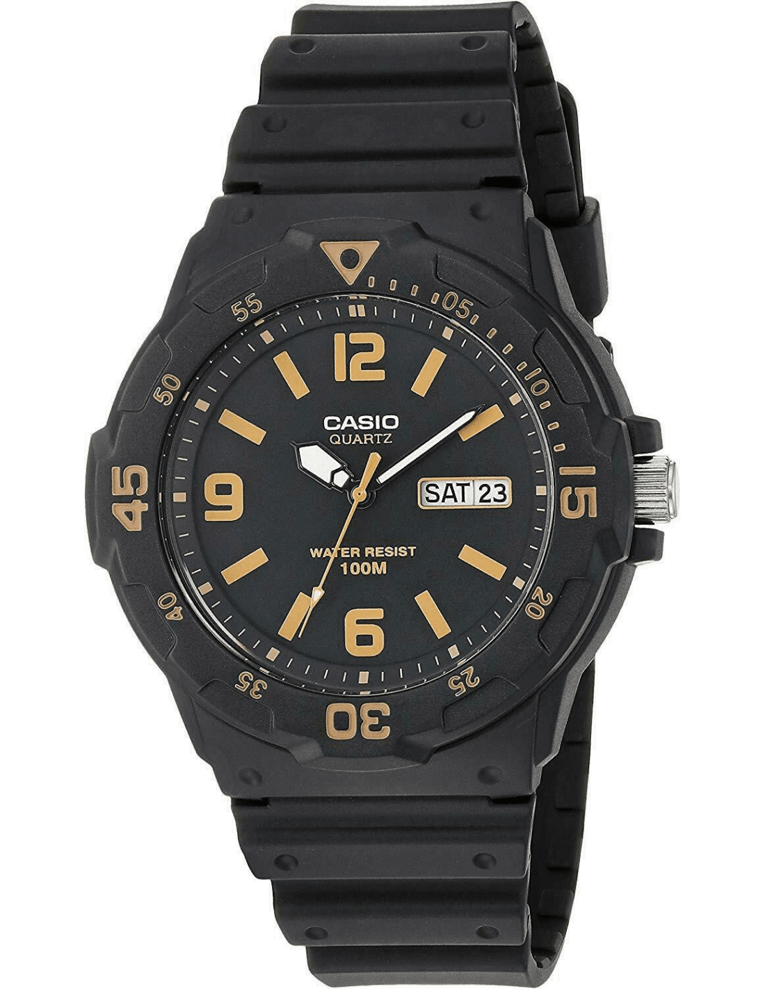Montre Casio MRW-200H-1B3VEF Sport Noir en Résine avec Lunette Rotative