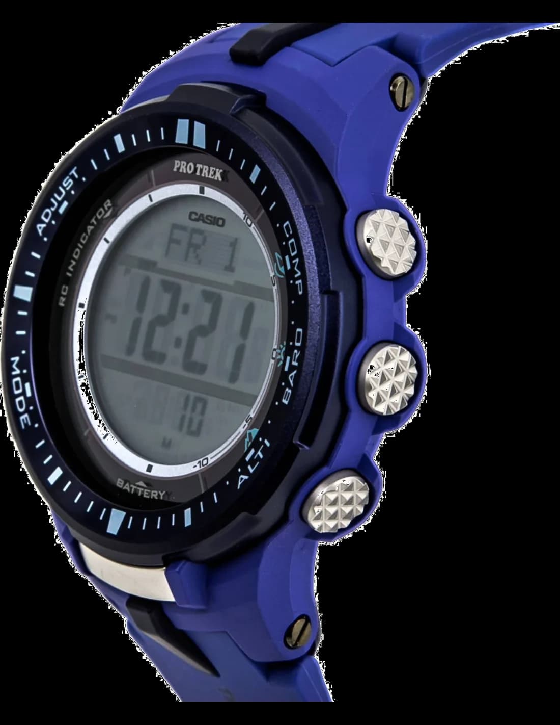 Montre Casio PRW-3000-2BER homme vue de profil