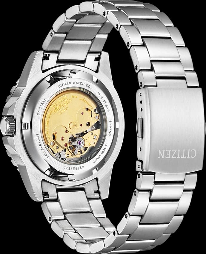 Montre Citizen NJ0121-89L homme détail cadran bleu