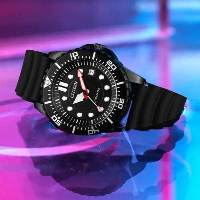 Montre Citizen NJ0125-11E homme verso boîtier noir
