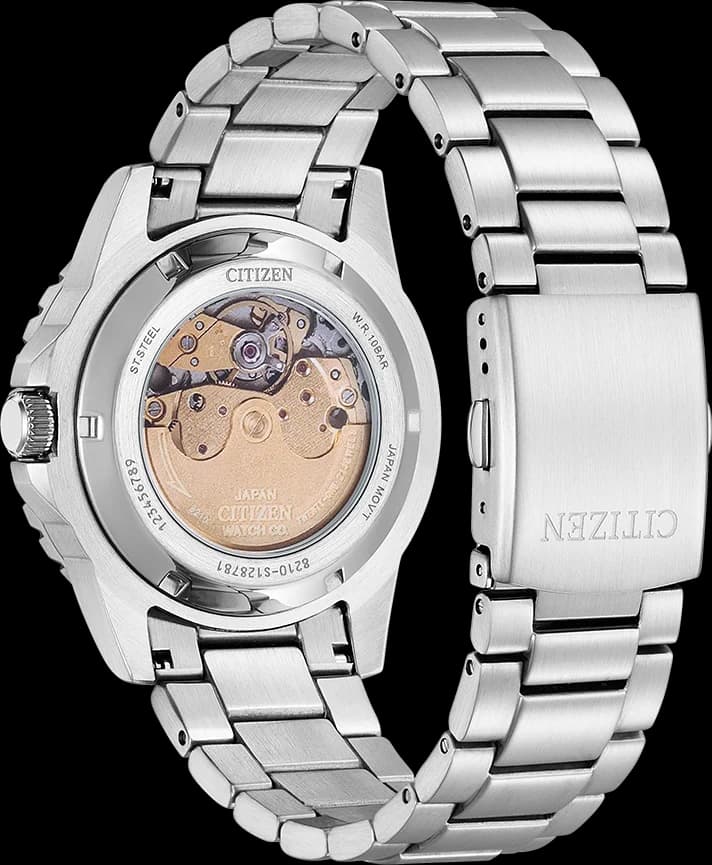 Montre Citizen NJ0171-81A gros plan cadran blanc index ronds affichage analogique