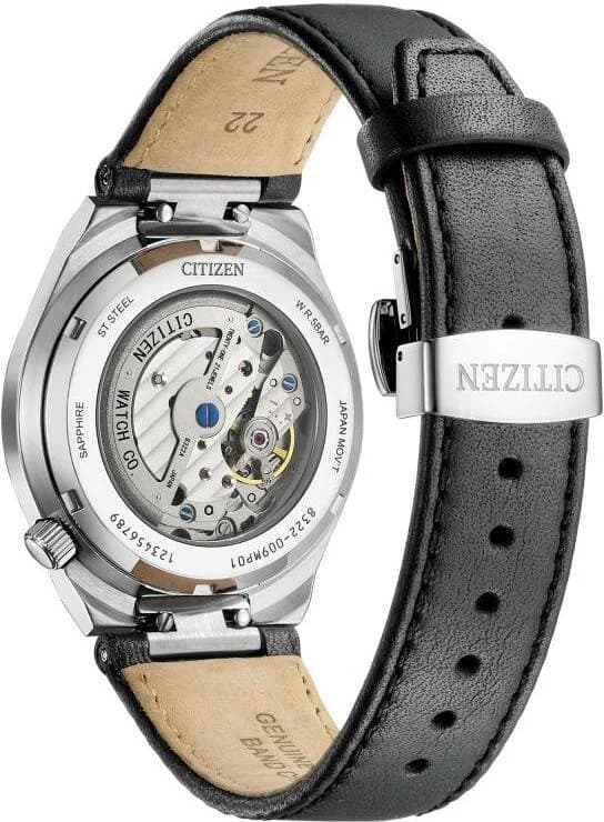 Montre Citizen NK5010-01H homme détail cadran noir