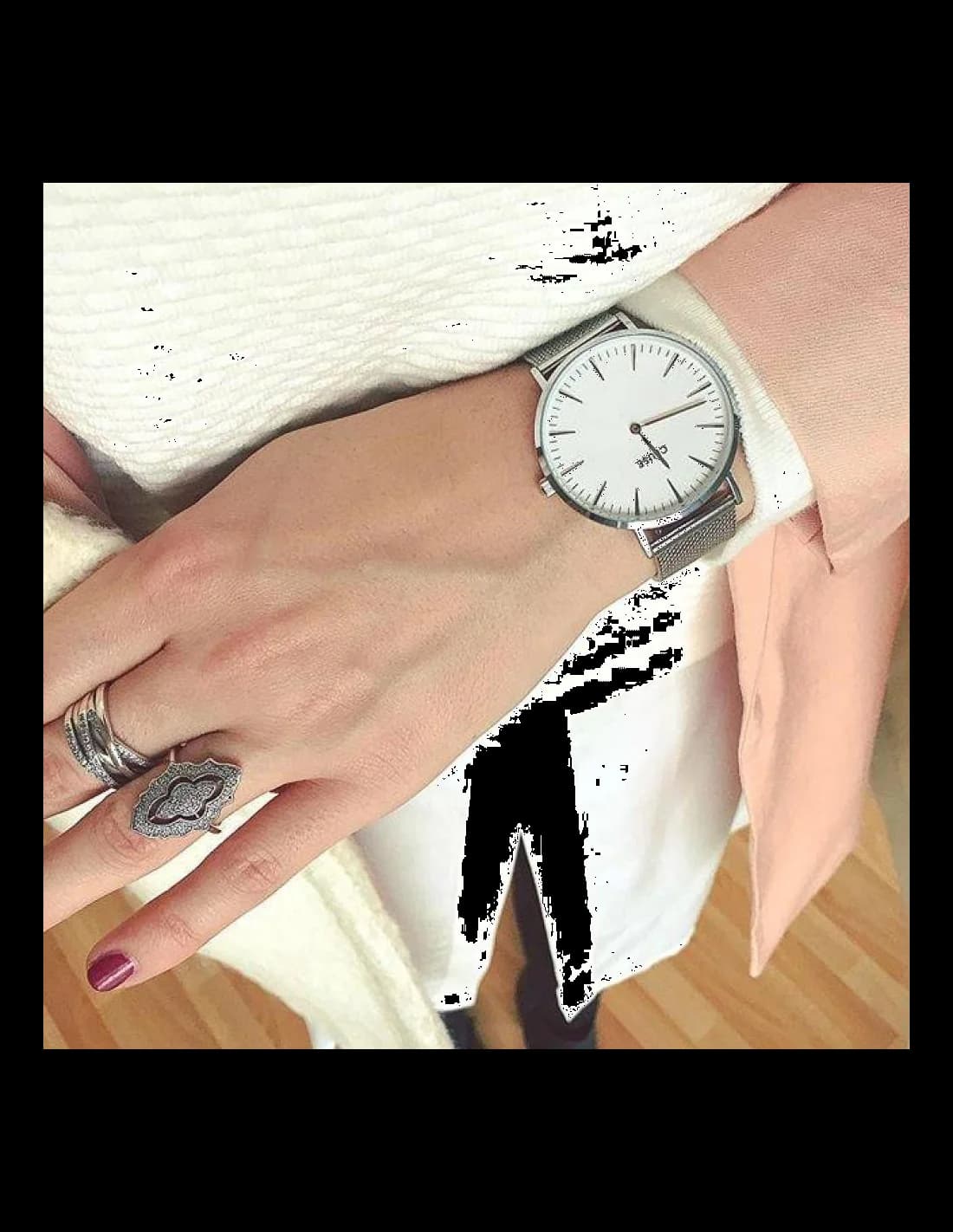 Montre Cluse CL18105 unisexe détail cadran blanc