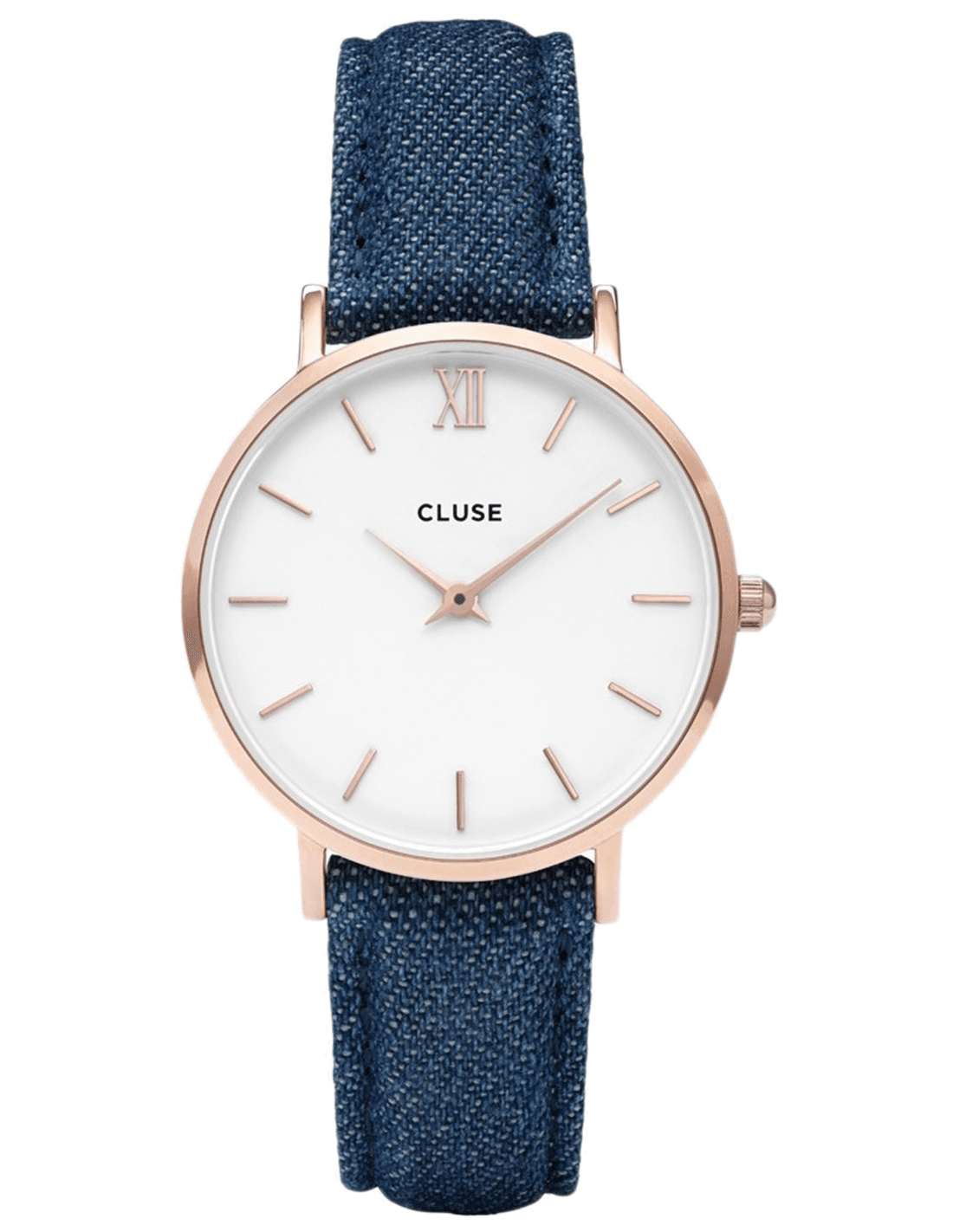 Montre Cluse Minuit CL30029 Bracelet en Jeans Denim Bleu