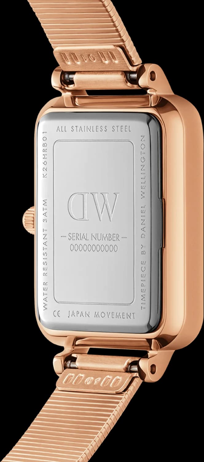 Bracelet Daniel Wellington 109932 bracelet mesh rosegold ton sur ton fermoir magnétique ajustable confort quotidien