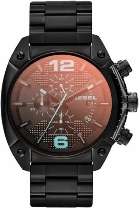 Montre Diesel DZ4316 en Acier Noir avec Verre Iridescent