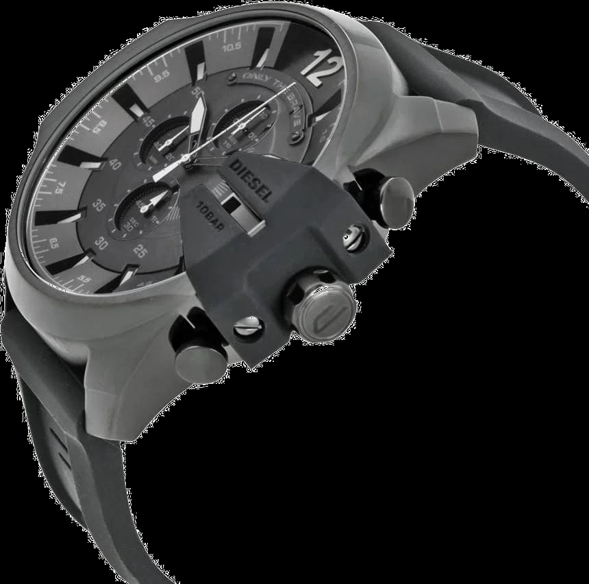 Diesel Mega Chief DZ4378 bracelet caoutchouc noir silicone sport